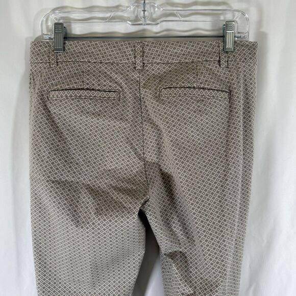 Banana Republic Pants Women's 6R Brown Check Mid Rise Flat Front - Picture 9 of 10